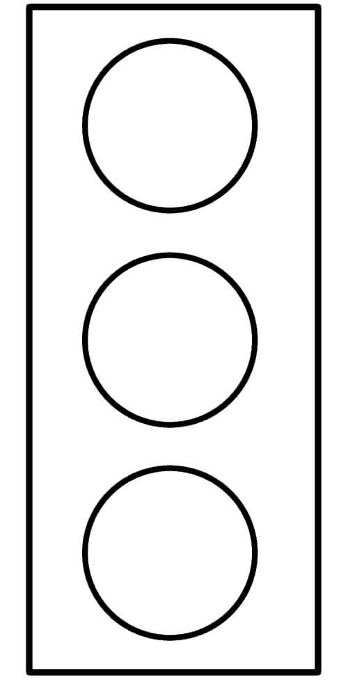 Dibujo Colorear Por Numeros Un Semaforo Para Imprimir Y Colorear